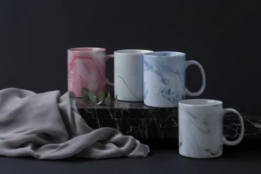 Taza Café Ecológica 11 oz Textura Mármol Personalizada Alta Calidad