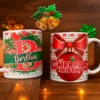 Tazas Abecedario Navideño 🎄 Diseño Llamativo Personalizadas con Tu Nombre