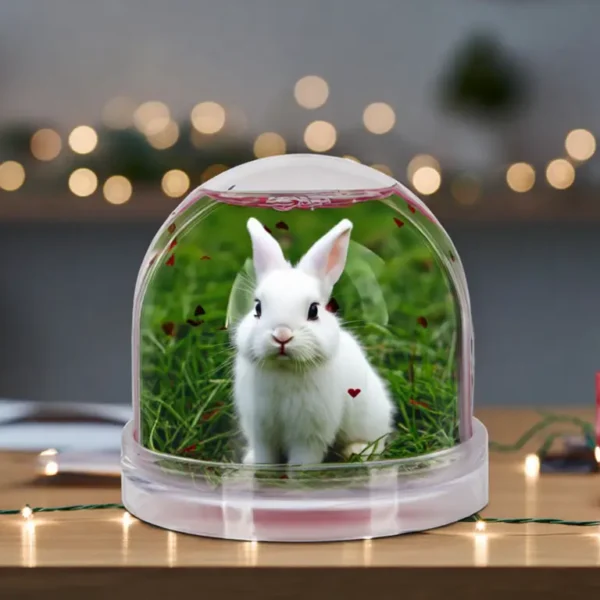 Cápsula de Nieve Personalizada ❄️ | Con Tu Foto + Copos Corazones | Regalo Mágico