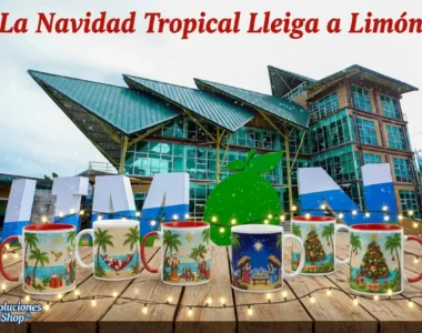 ¡La Navidad Llega a Limón con Ritmo y Alegría! Tazas Navideñas Exóticas en Soluciones Shop® 🌴🎁