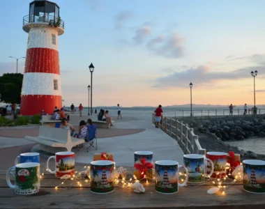 ¡La Navidad Llega a Puntarenas con Viento Fresco y Alegría! Tazas Navideñas Únicas en Soluciones Shop® 🌊🎁