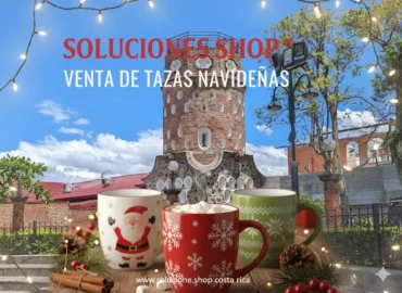¡La Navidad se Viste de Magia en Heredia! Tazas Navideñas Exclusivas en Soluciones Shop® 🌟🎁
