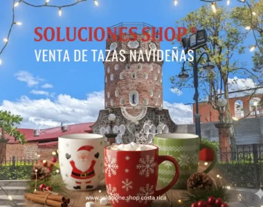 ¡La Navidad se Viste de Magia en Heredia! Tazas Navideñas Exclusivas en Soluciones Shop® 🌟🎁