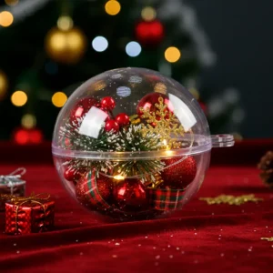 Esferas Transparentes para Rellenar – Pack de 12 Unidades | Navidad y Eventos Especiales