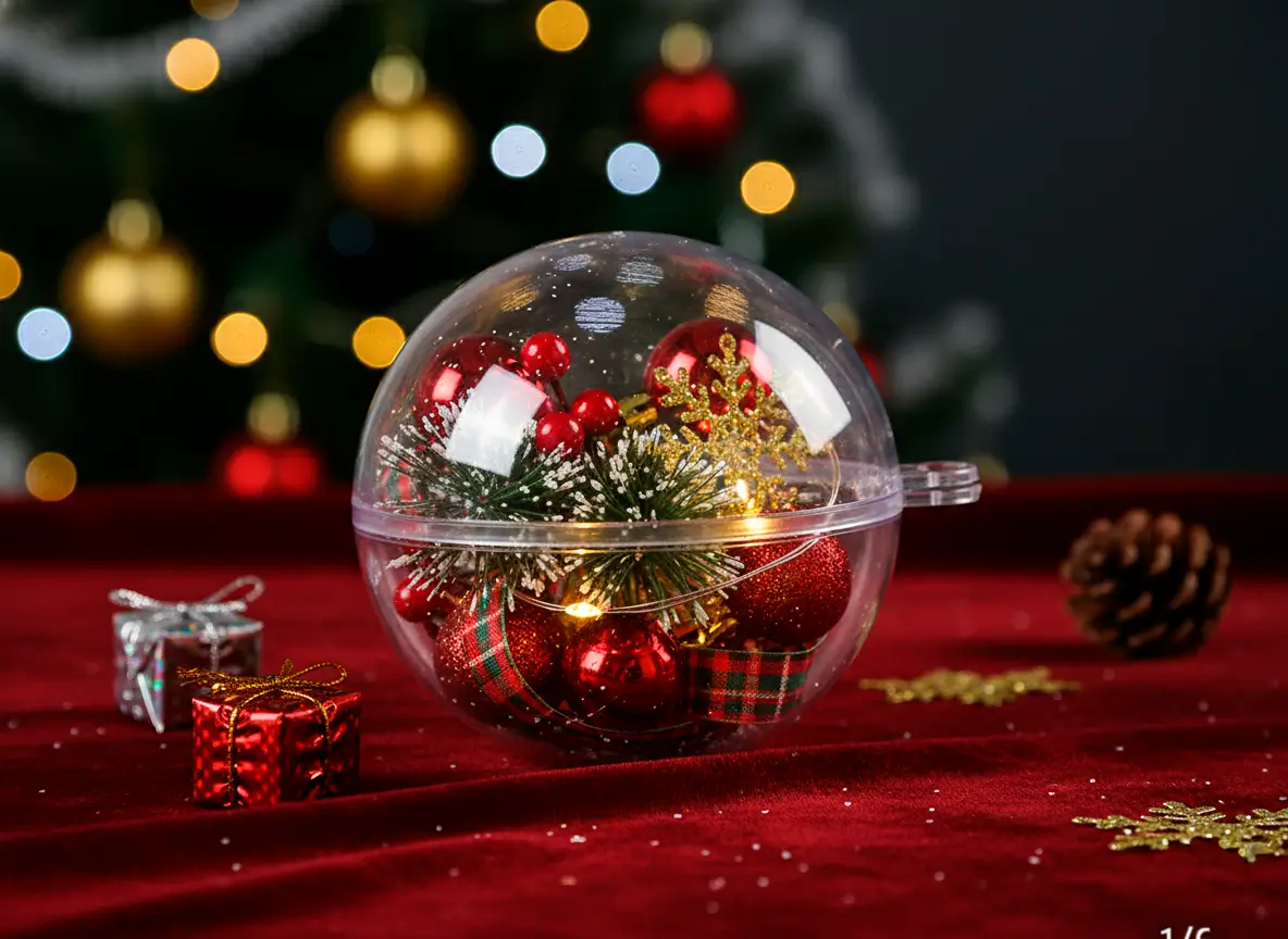 Esferas Transparentes para Rellenar – Pack de 12 Unidades | Navidad y Eventos Especiales