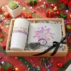 Kit Navideño Oficina Personalizado – Vaso Térmico Sublimado + Mouse Pad + Llavero Acero en Caja Lista para Regalo