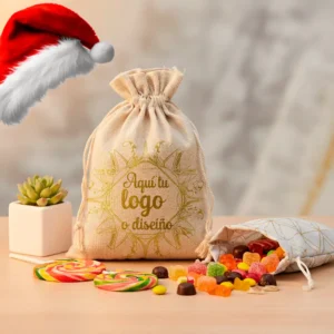 Sacos de Lino Premium Personalizables (16x23cm) para Regalos y Marcas