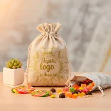Sacos de Lino Premium Personalizables (16x23cm) para Regalos y Marcas