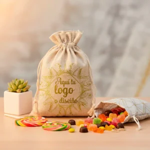 Sacos de Lino Premium Personalizables (16x23cm) para Regalos y Marcas