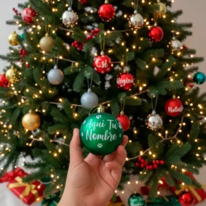 Pack de 12 Esferas Personalizadas con Nombre – 12 cm | Navidad y Eventos Especiales