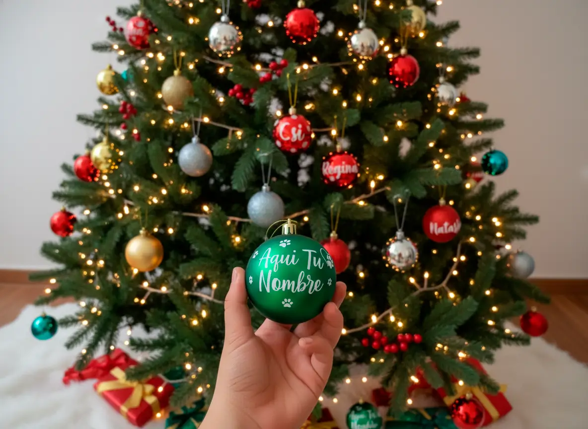 Pack de 12 Esferas Personalizadas con Nombre – 12 cm | Navidad y Eventos Especiales
