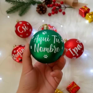 Pack de 12 Esferas Personalizadas con Nombre – 12 cm | Navidad y Eventos Especiales