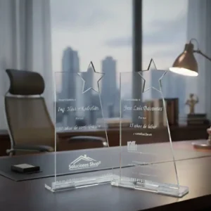 Placa de Reconocimiento en Acrílico 17 cm Personalizada Soluciones Shop®