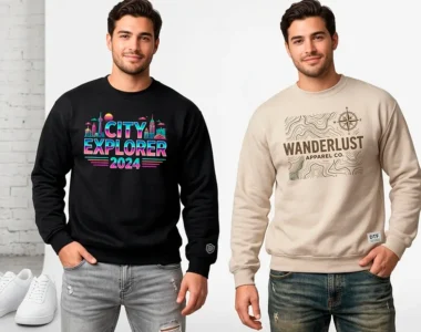Sudadera Premium Neck "Dual Basic" – Personalización DTF