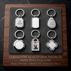 Llavero Metálico Premium para Personalizar - Colección Elegance