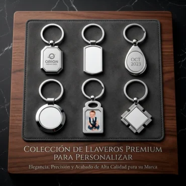 Llavero Metálico Premium para Personalizar - Colección Elegance
