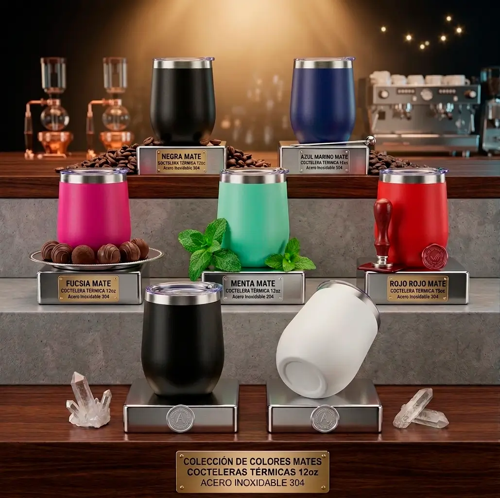 coctelera térmica, acero inoxidable 304, doble pared, aislamiento al vacío, coctelera mate, fondo tornasol, coctelera iridiscente, vaso térmico 12oz, coctelera grado alimenticio, libre de BPA, retención de temperatura, artículos promocionales, regalos ejecutivos, soluciones shop, productos de sublimación, menaje premium, vaso egg-shape, coctelera profesional, resistente a condensación, coctelera para eventos, acero 18/8, acabado electrostático, productos térmicos Costa Rica, envases sostenibles, accesorios de bar premium.