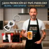 Combo Parrillero Premium Día del Padre – Delantal + Jarra Cervecera + Llavero Abrebotellas
