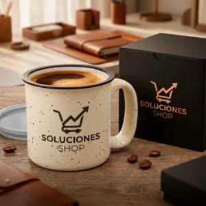 Taza Enlozada Vintage Personalizada – Premium Premium (Estilo Peltre)