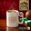 Taza Futbolera Premium con Balón Giratorio - "La Pasión se Siente"
