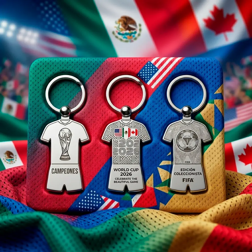 Set de Llaveros Metálicos Edición Coleccionista - Mundial 2026 (3 Piezas)