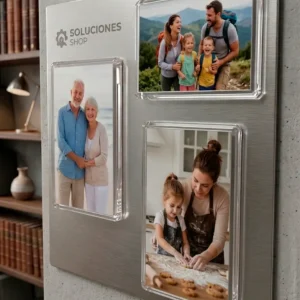marcos magneticos para refrigerador, portafotos para nevera pack 3, regalos personalizados costa rica, marcos de acrilico con iman.