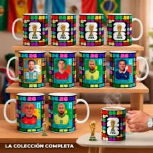 Taza Mundialista 2026 Personalizada Elige a tu Jugador Favorito