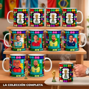 Taza Mundialista 2026 Personalizada Elige a tu Jugador Favorito