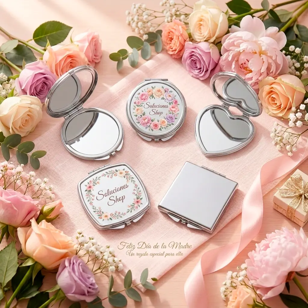 Espejo de Bolsillo Personalizado a tu Gusto – Edición Especial Día de las Madres